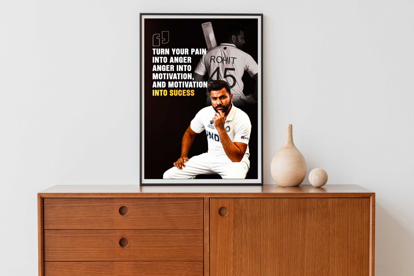 Rohit Sharma : Motivational Quote Poster