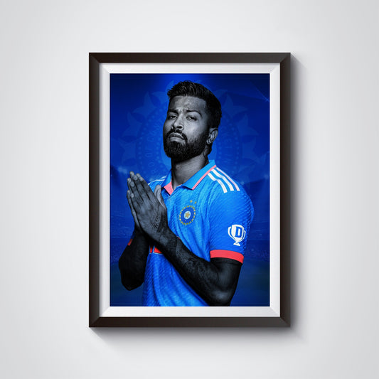 Introducing the Hardik Pandya Frame and Poster: Elevate Your Space with Top-Tier Quality and Superior Excellence