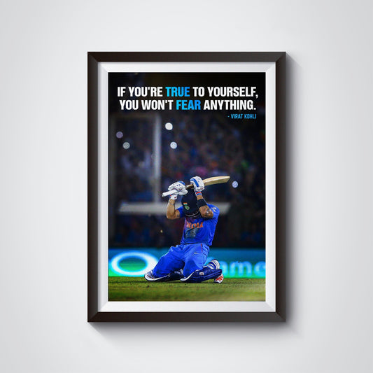 The Unbeaten Legacy: King Kohli's Inspirational Quote Frame and Poster