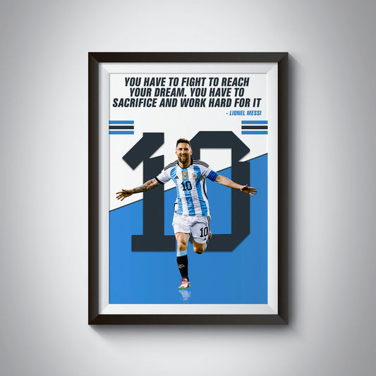 Capture the Greatness with our Linoel Messi Frame and Poster