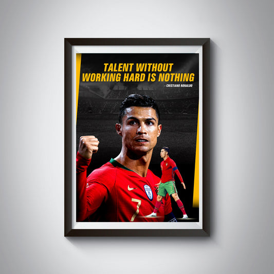 Capture the Essence of Greatness with our Cristiano Ronaldo Poster and Frame.